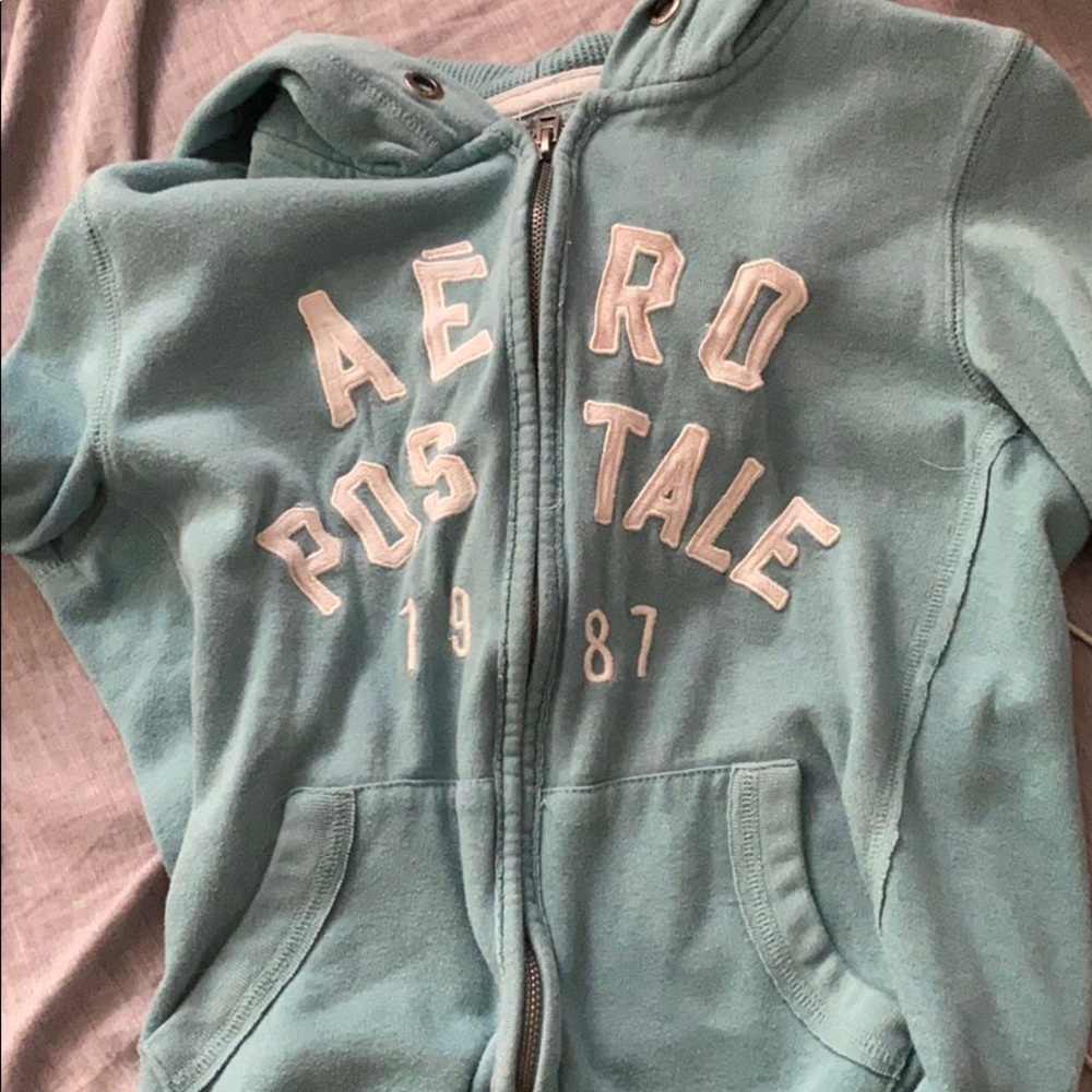 aeropostale sea green hoodie